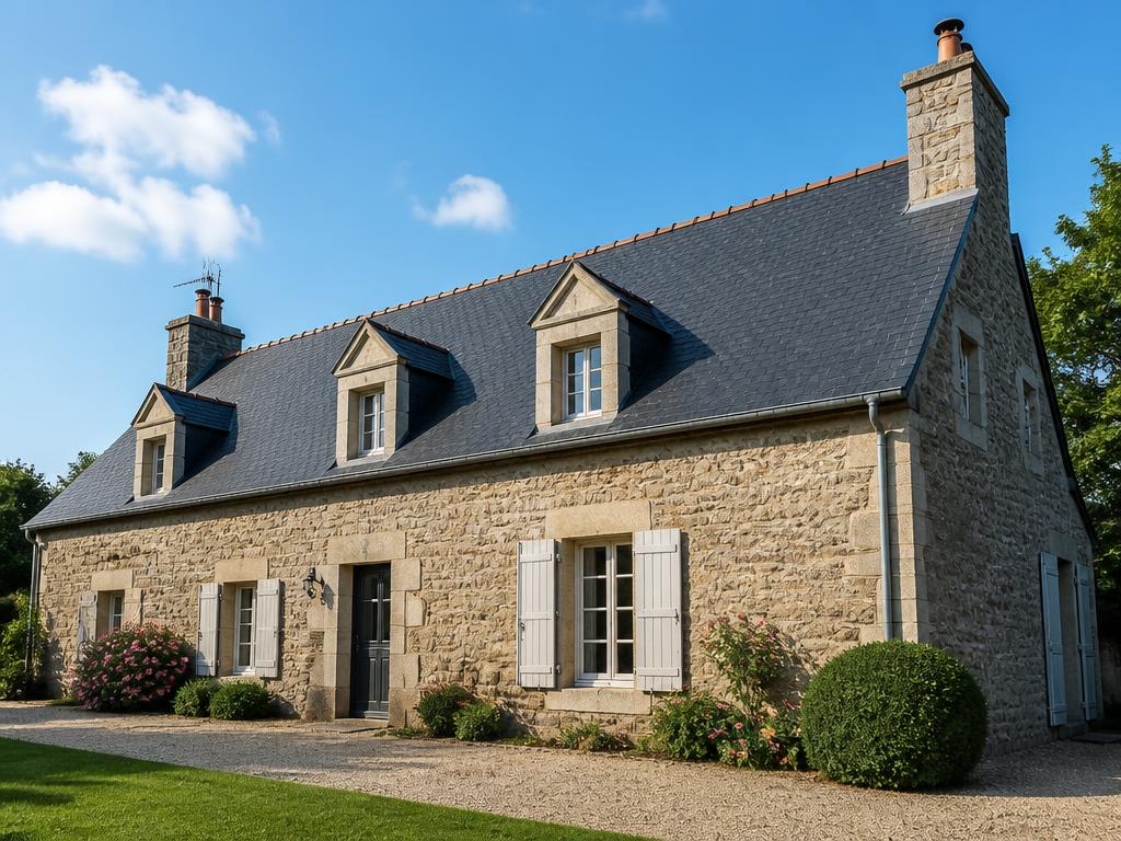 Maison traditionnelle avec toiture neuve